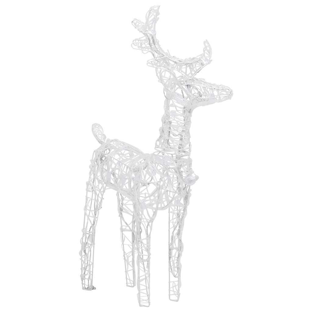 HKM-277715 Outdoor LED Reindeer and Sleigh Christmas Decoration with 160 Lights, 130 cm Length, Multiple Lighting Effects