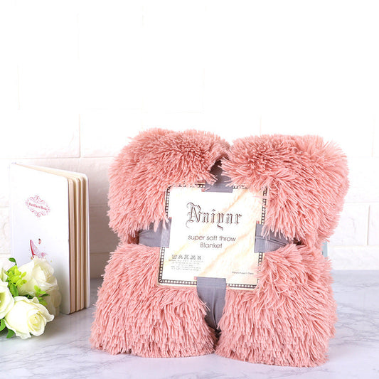 HKM-277907 Double-Sided Velvet Blanket - Solid Colors for Autumn and Winter in Multiple Sizes