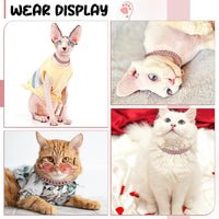 HKM-278099 Elegant Metal Cat Chain Necklace for Small to Large Dogs and Cats with Crystal Accents