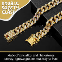 HKM-278099 Elegant Metal Cat Chain Necklace for Small to Large Dogs and Cats with Crystal Accents