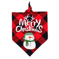 HKM-278227 Festive Cotton Dog Bandana Scarf for Christmas, Cute Patterns for Pets