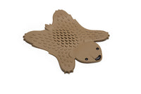 HKM-278291 Silicone Potholder Table Mat - Insulation Pad in White and Dark Brown, 0.6*16.4*20cm