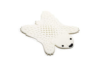 HKM-278291 Silicone Potholder Table Mat - Insulation Pad in White and Dark Brown, 0.6*16.4*20cm