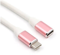HKM-278291 USB 3.1 Type-C Male to Female Extension Cable - Silver, Gold, Gray, Black, Rose Gold - 1 Meter Length, Eco-Friendly PVC