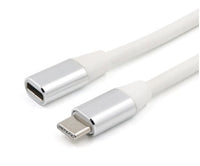 HKM-278291 USB 3.1 Type-C Male to Female Extension Cable - Silver, Gold, Gray, Black, Rose Gold - 1 Meter Length, Eco-Friendly PVC