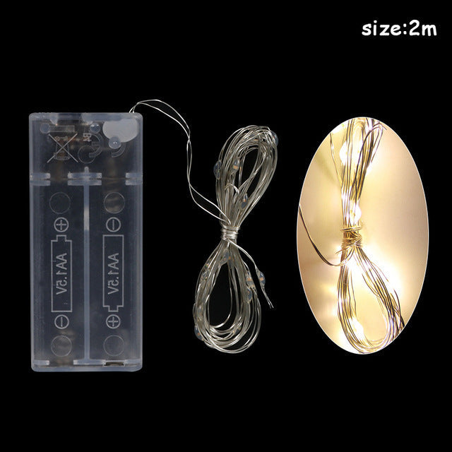 HKM-278355 Christmas Copper Wire Lantern with 20 LED Decorative Lights for Indoor and Outdoor Use