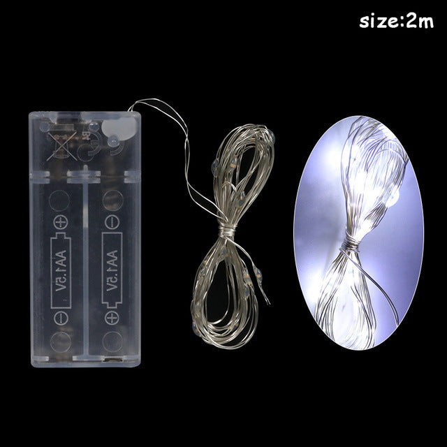 HKM-278355 Christmas Copper Wire Lantern with 20 LED Decorative Lights for Indoor and Outdoor Use