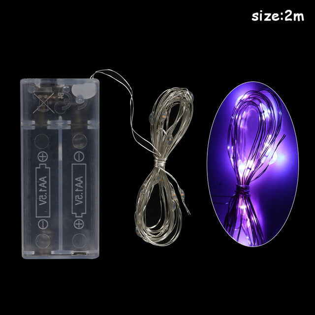 HKM-278355 Christmas Copper Wire Lantern with 20 LED Decorative Lights for Indoor and Outdoor Use