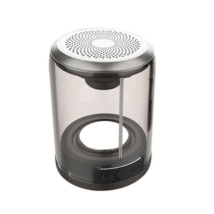 HKM-278611 Transparent Bluetooth Speaker with Dual-Radiation Design and TWS Function, 5-Hour Battery Life, Suction Cup Included