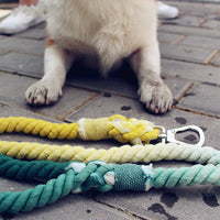 HKM-278867 Hand-Woven Cotton Dog Walking Rope - 100CM, Colorful Hawaiian Inspired Design