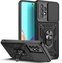 HKM-278995 Samsung Compatible TPU and PC Full Cover Push Window Phone Case for Models S20, S20Plus, S20Ultra, S20FE, S21, S21Plus, S21Ultra, S21FE in Various Colors