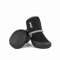 HKM-279059 Outdoor Waterproof Anti-Slip Pet Shoes - Warm & Wear-Resistant Design, Black, Multiple Sizes Available