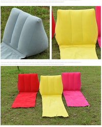 HKM-279123 Large Inflatable Triangle Cushion for Beach Use - Flocking Material, 48x48x138cm