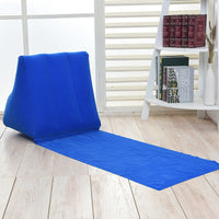 HKM-279123 Large Inflatable Triangle Cushion for Beach Use - Flocking Material, 48x48x138cm