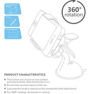 HKM-279123 Multi-Function Phone Holder with 360-Degree Rotation for Cars and More, Adjustable Design, Non-Scratch ABS Material