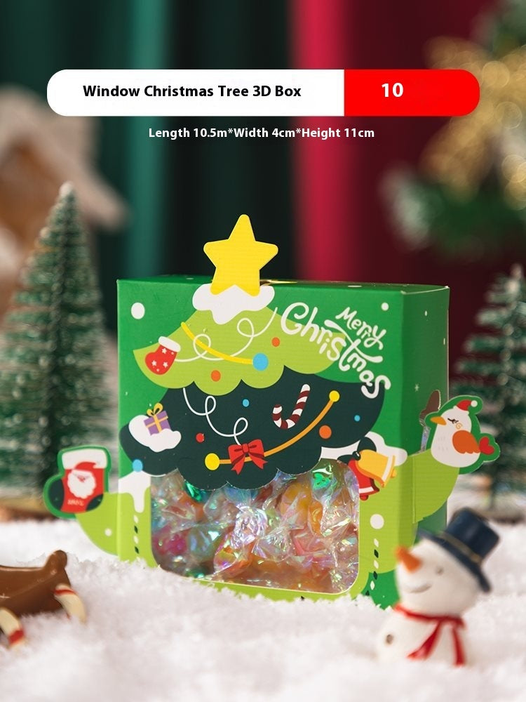 HKM-279187 Christmas Gift Packaging Basket with Candy, Cute Bears, and Holiday Decorations