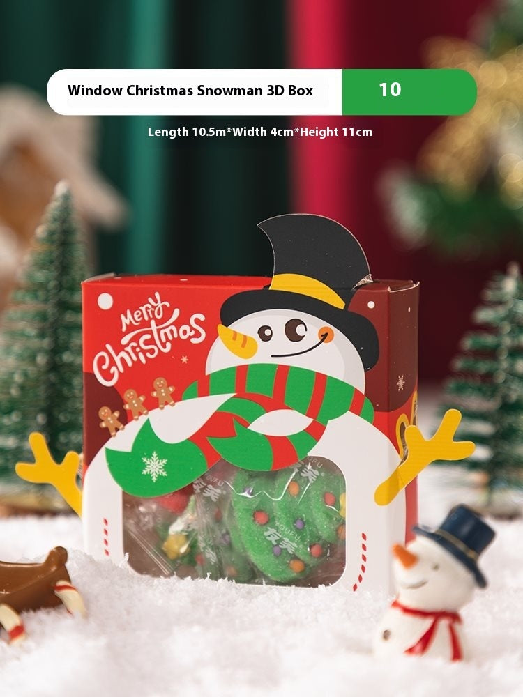 HKM-279187 Christmas Gift Packaging Basket with Candy, Cute Bears, and Holiday Decorations