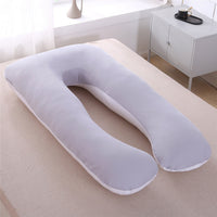 HKM-279187 U-Shaped Pure Cotton Maternity Pillow with Adjustable Height and Supportive Design