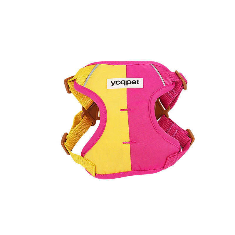 HKM-279251 Cute Reflective Color Matching Rope Chest Strap for Dogs