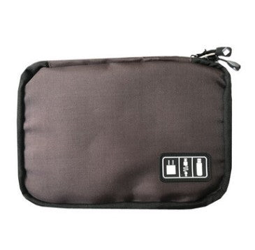 HKM-279251 Digital Storage Bag for Electronics Accessories - Waterproof Organizer with Elastic Loops and Dual Zippers