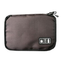 HKM-279251 Digital Storage Bag for Electronics Accessories - Waterproof Organizer with Elastic Loops and Dual Zippers