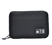 HKM-279251 Digital Storage Bag for Electronics Accessories - Waterproof Organizer with Elastic Loops and Dual Zippers