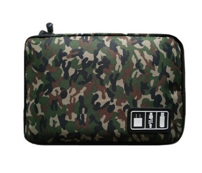 HKM-279251 Digital Storage Bag for Electronics Accessories - Waterproof Organizer with Elastic Loops and Dual Zippers