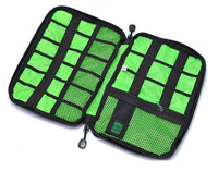 HKM-279251 Digital Storage Bag for Electronics Accessories - Waterproof Organizer with Elastic Loops and Dual Zippers