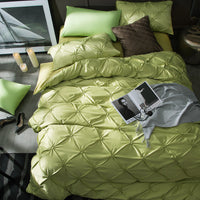 HKM-279379 Gorgeous Nature Color Imitated Silk Satin Bed Set - 3 Piece Children's and Adults' Bedding