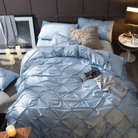 HKM-279379 Gorgeous Nature Color Imitated Silk Satin Bed Set - 3 Piece Children's and Adults' Bedding