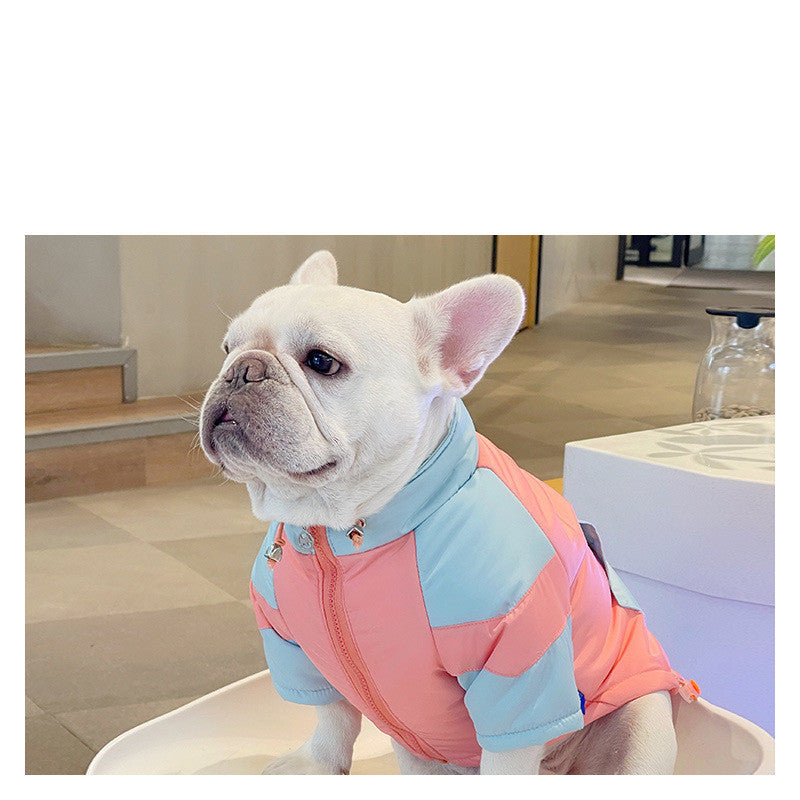 HKM-279379 Warm Cotton-Padded Jacket for Winter in Blue and Pink - Available in Sizes L to 3XL