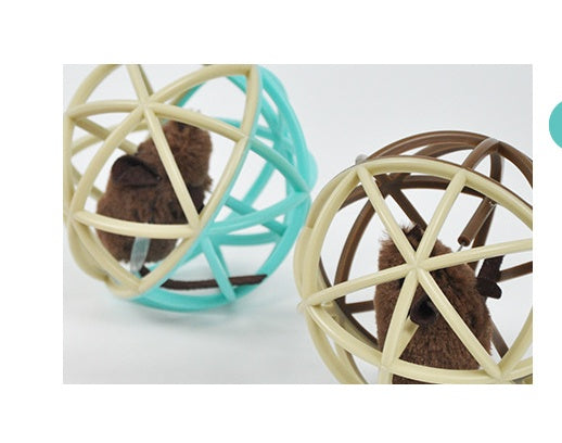 HKM-279507 Pet Vocalizing Cat Toy Ball Cage