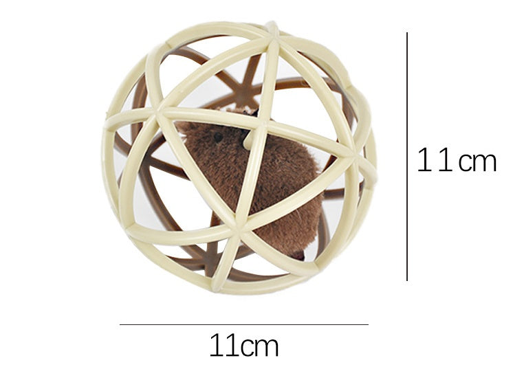 HKM-279507 Pet Vocalizing Cat Toy Ball Cage