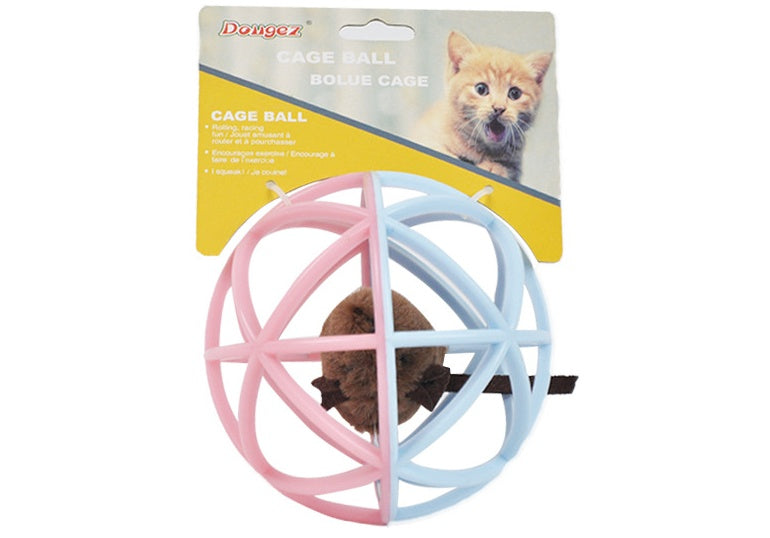 HKM-279507 Pet Vocalizing Cat Toy Ball Cage