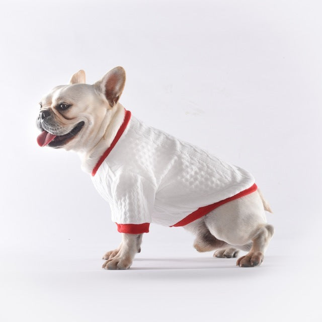 HKM-279571 Casual White Twist T-Shirt for Pets in S/M/L/XL Sizes