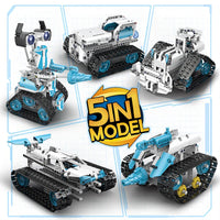 HKM-279635 App-Controlled 5-in-1 Robot Building Block Kit for Kids, Educational DIY Assembly Toy, Ages 8 and Up