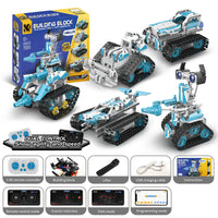 HKM-279635 App-Controlled 5-in-1 Robot Building Block Kit for Kids, Educational DIY Assembly Toy, Ages 8 and Up