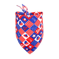 HKM-279763 Independence Day Pet Drool Towel Bib - Polyester Bandana for Small to Large Dogs and Cats