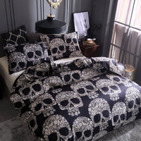 HKM-279827 Gold Withered Head Polyester Quilt Cover Set - Reactive Printing, Plain Weave, Personalized Fashion Design