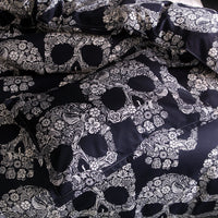 HKM-279827 Gold Withered Head Polyester Quilt Cover Set - Reactive Printing, Plain Weave, Personalized Fashion Design