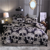 HKM-279827 Gold Withered Head Polyester Quilt Cover Set - Reactive Printing, Plain Weave, Personalized Fashion Design