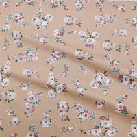 HKM-279891 Pastoral Small Rose Berry Cotton Twill Fabric for Bedding, Clothing and Home Décor
