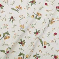 HKM-279891 Pastoral Small Rose Berry Cotton Twill Fabric for Bedding, Clothing and Home Décor