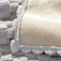 HKM-279955 Cozy Thickened Honeycomb Velvet Sofa Cushion - Dustproof Non-slip Cover in Flannel