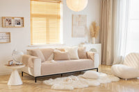 HKM-279955 Cozy Thickened Honeycomb Velvet Sofa Cushion - Dustproof Non-slip Cover in Flannel