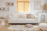 HKM-279955 Cozy Thickened Honeycomb Velvet Sofa Cushion - Dustproof Non-slip Cover in Flannel