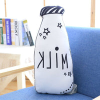 HKM-280019 Animal Plush Doll Pillow with Rabbit and Bottle Design - Soft PP Cotton Cushion for Kids
