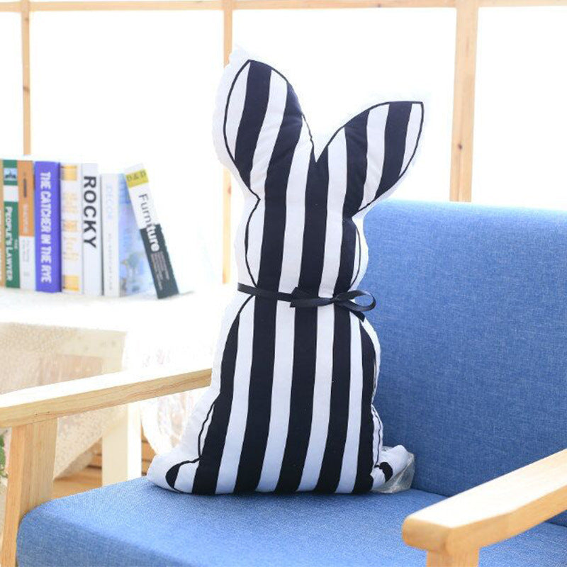 HKM-280019 Animal Plush Doll Pillow with Rabbit and Bottle Design - Soft PP Cotton Cushion for Kids