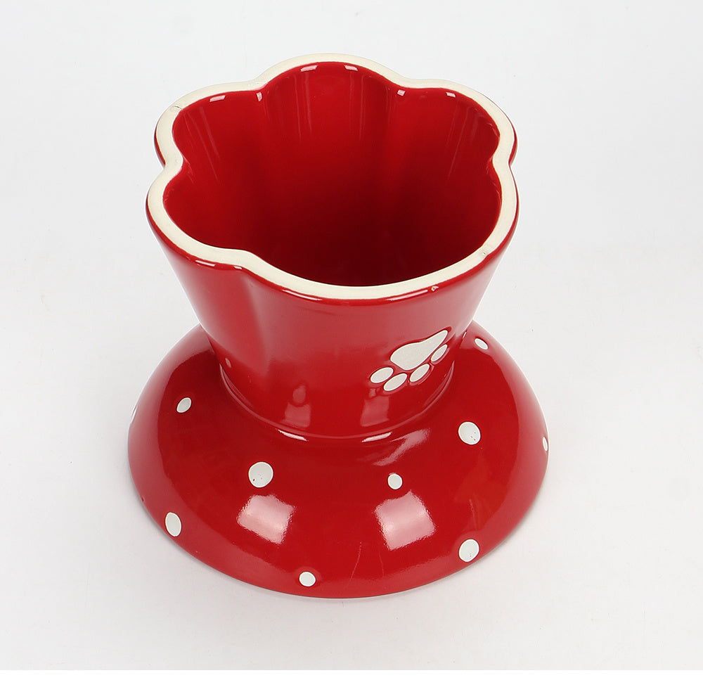 HKM-280083 Large Capacity Ceramic Pet Bowl for Cats and Dogs in Multiple Colors