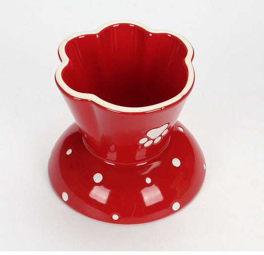 HKM-280083 Large Capacity Ceramic Pet Bowl for Cats and Dogs in Multiple Colors